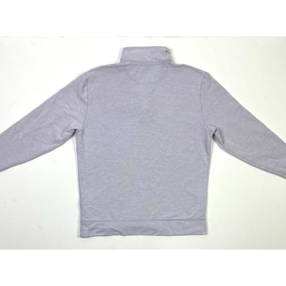 Vineyard Vines Sweater Men's Medium 1/4 Zip Pullover Lavender Purple Pima Cotton